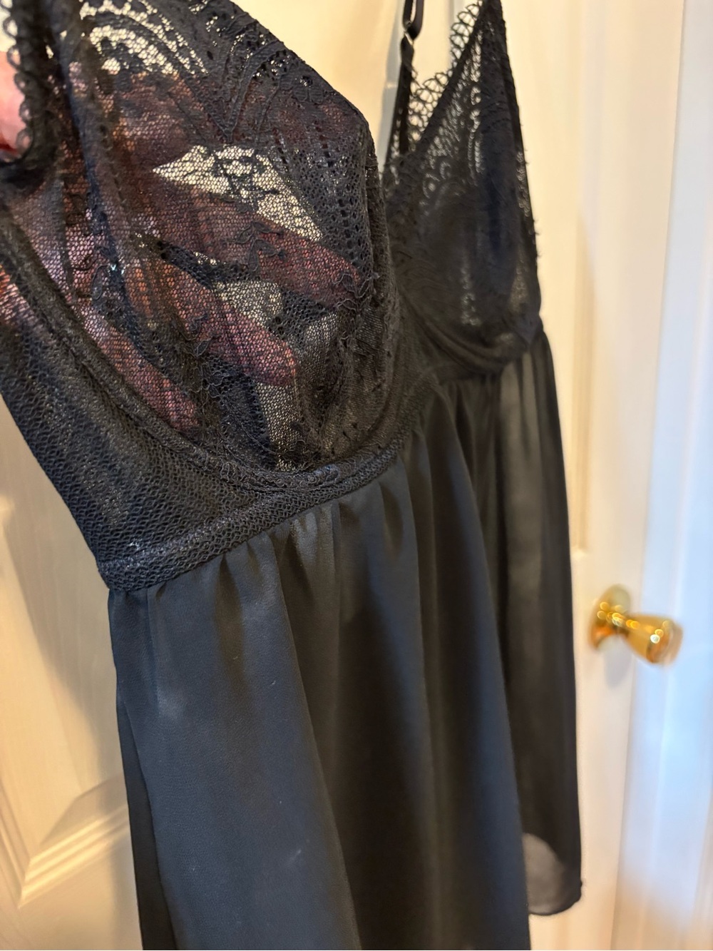 Black Underwire Sheer Babydoll Lingerie size XL - Picture 4 of 10